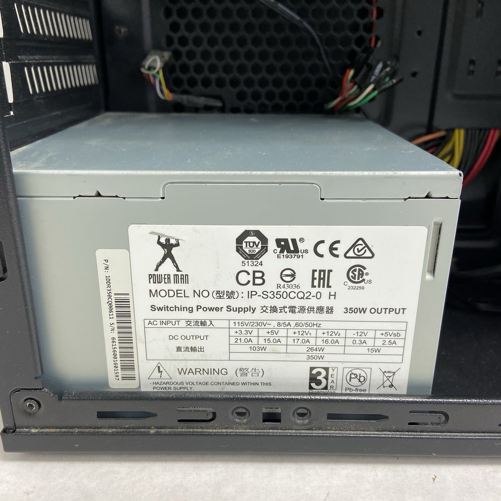 CybertronPC Evoke-GT7 MATX Mini Tower Computer Case Power Man IP-S350CQ2-0 H 3508
