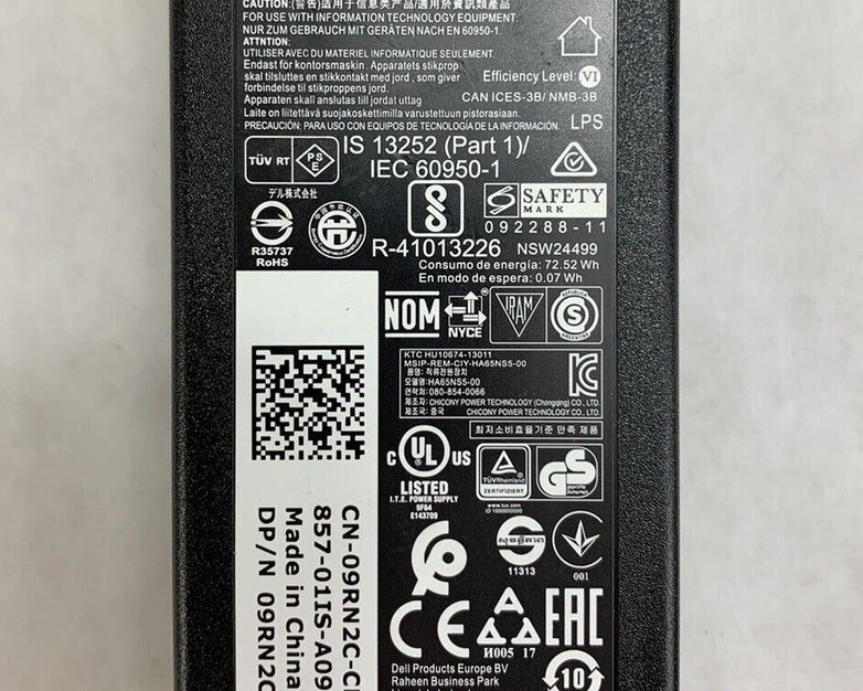 Dell HA65NS5-00 PA-12 65W AC Adapter (Lot of 5)