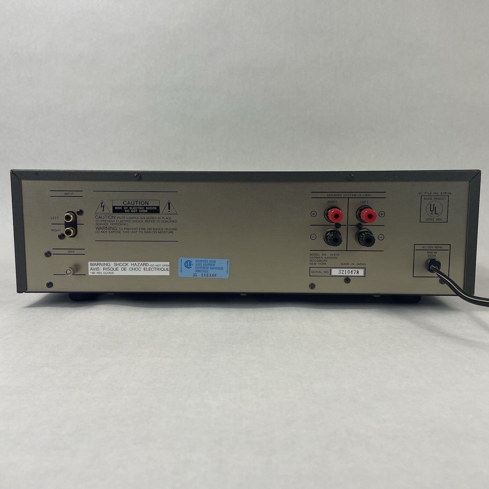 Harman Kardon HK870 Heathkit Stereo Power Amplifier  100w per channel Tested7