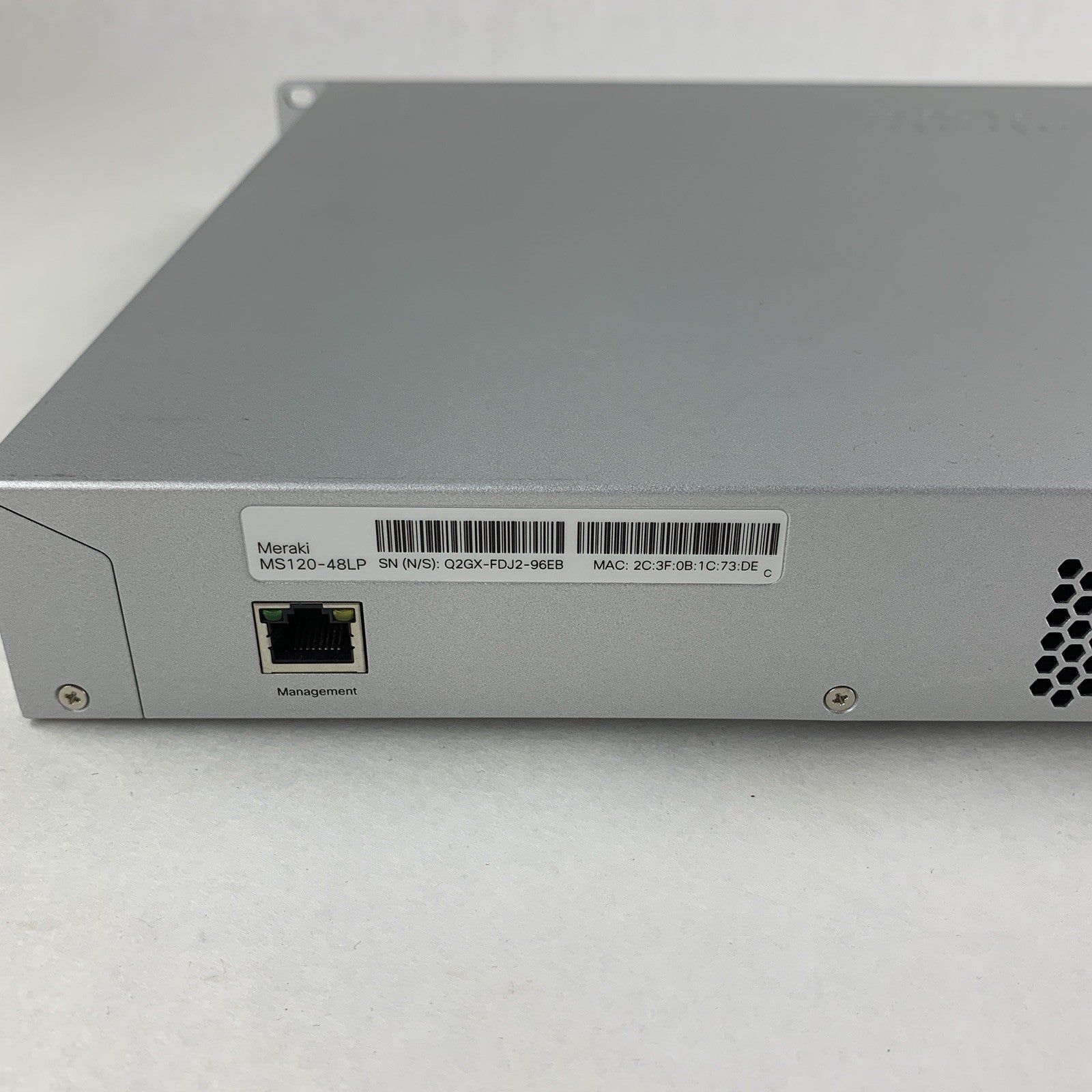 Cisco Meraki MS120-48LP-HW 48-Port PoE Managed Ethernet Switch Tested Reset