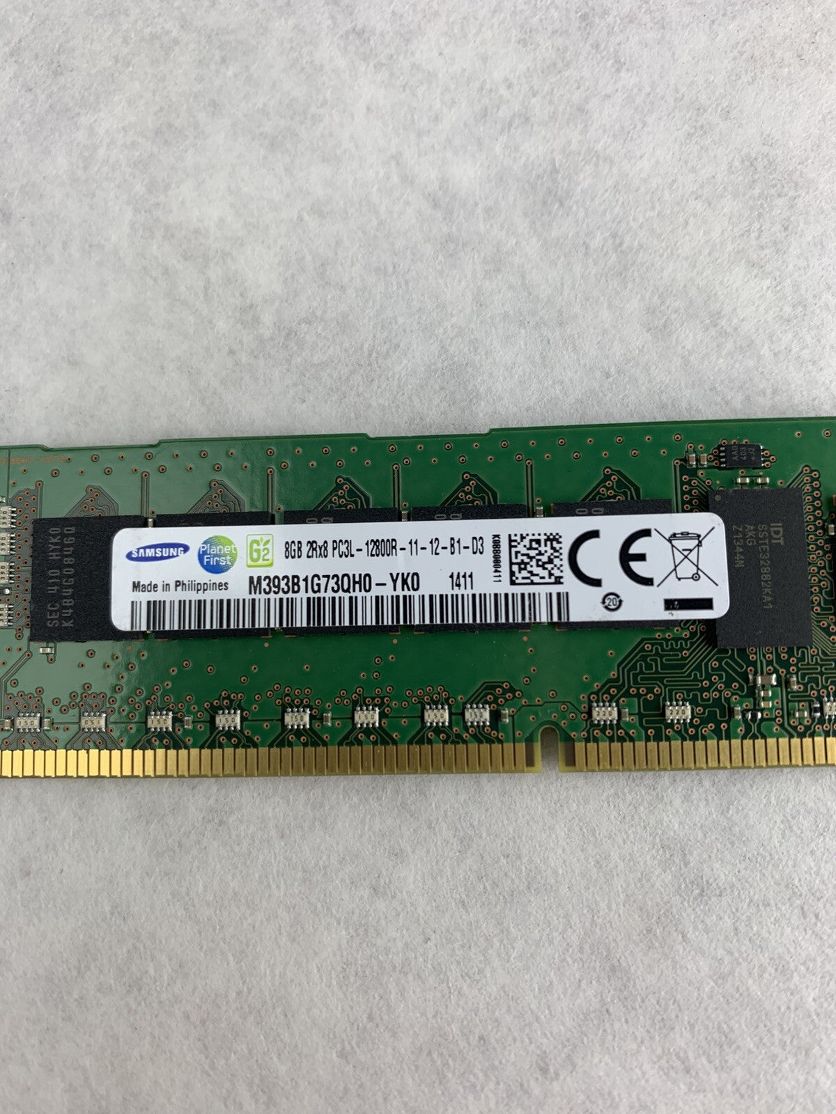 Samsung M393B1G73QH0-YK0 1411 Server Memory 8GB (Lot of 2)