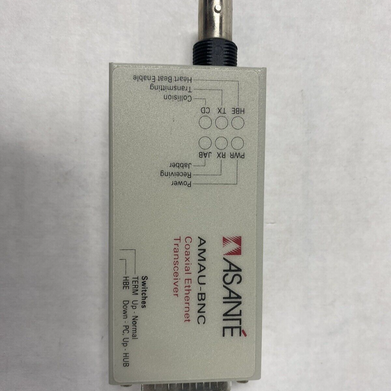 Asanté AMAU-BNC Coaxial Ethernet Transceiver Untested