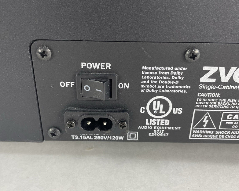 ZVOX 580 Sound Bar Sound Base Cabinet Box Subwoofer Sound System TV Platform Blk