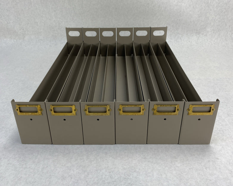 Fisherbrand 07212103 Six Microscope Slide Storage Divided Drawers Brown