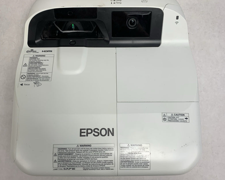 Epson H599A BrightLink 595Wi LCD Lamp Projector 1494 Lamp Hours - No Remote