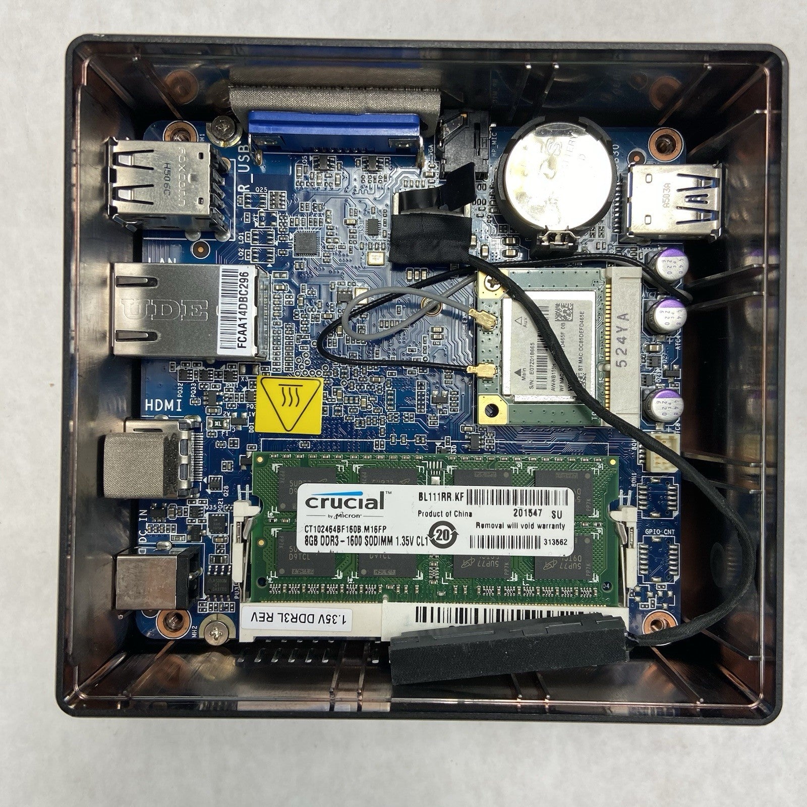 Gigabyte GB-BXBT-1900 Micro Intel Celeron J1900 1.99GHz 8GB RAM No HDD\OS\AC8