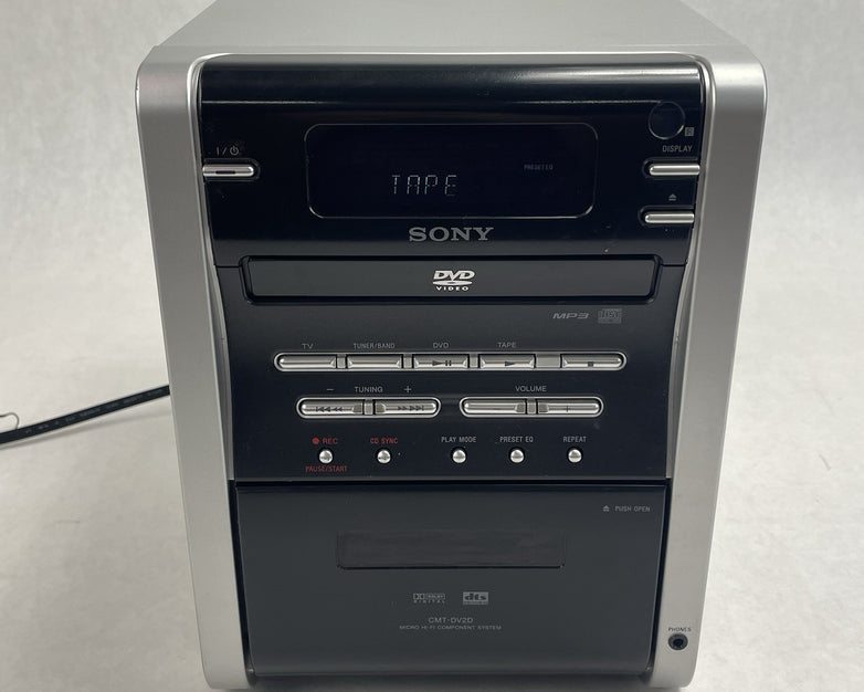 Sony CMT-DV2D DVD/CD/Cassette Deck Receiver  No Remote For Parts