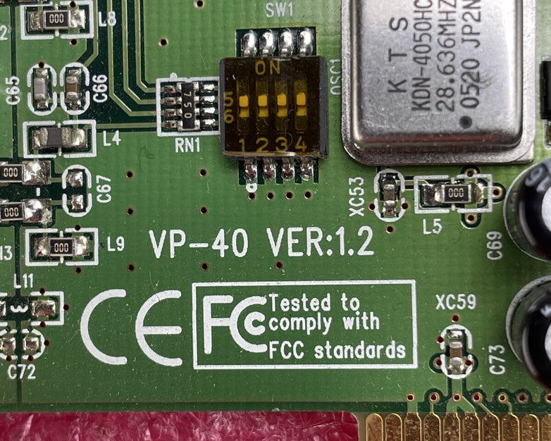 VPON VP-40 Video Ver. 1.2 4 Port DVR Video Capture Card PCI