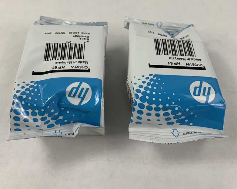 HP 61 + 61 Black Ink Cartridge Twin-Pack Exp. Jul 2021 - Open Box