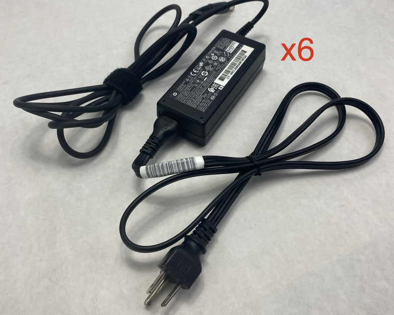 HP PPP009D 65W 19.5V 3.33A 7.4mm Laptop AC Adapter w/ Power Cord - Lot of 6