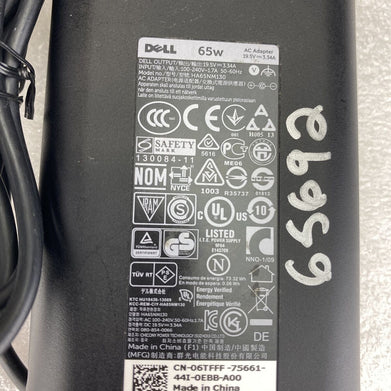 Dell 06TFFF AC Adapter Charger Power Supply HA65NM130 19.5V 3.34A 65W (Lot of 2)