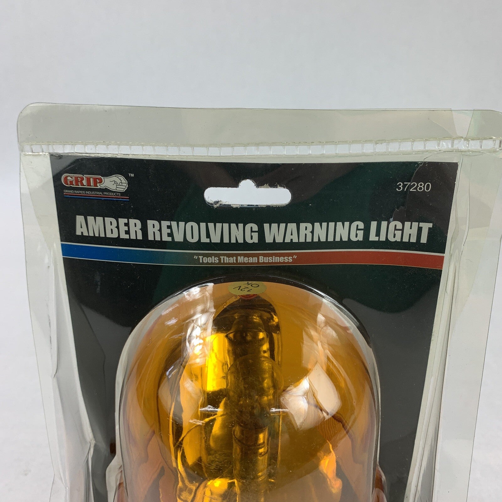 Grip 37280 Amber Economy Revolving Light Coiled Cord Plug New