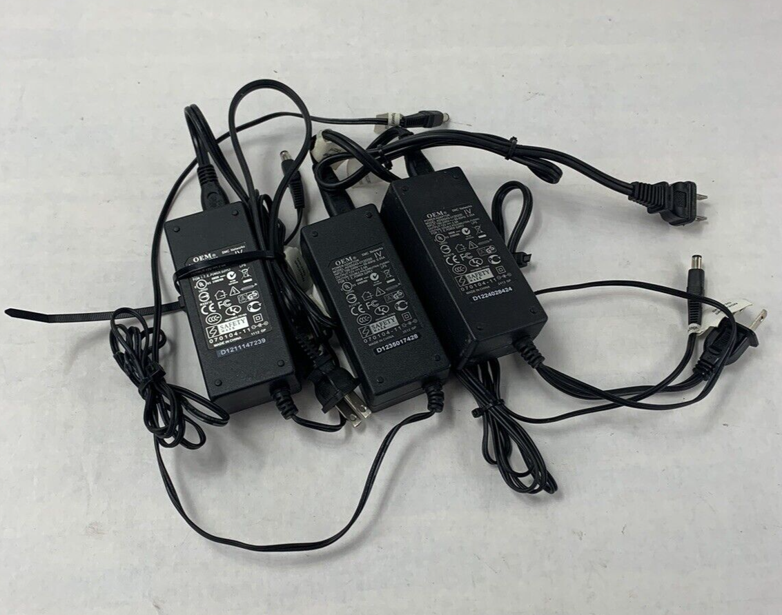 Lot 3 OEM AC Adapter 24W 12V 2.0A ADS0243-U120200