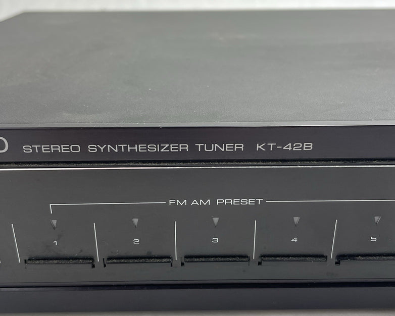 Kenwood KT-42B Stereo Synthesizer AM/FM Digital Preset Tuner RCA Black