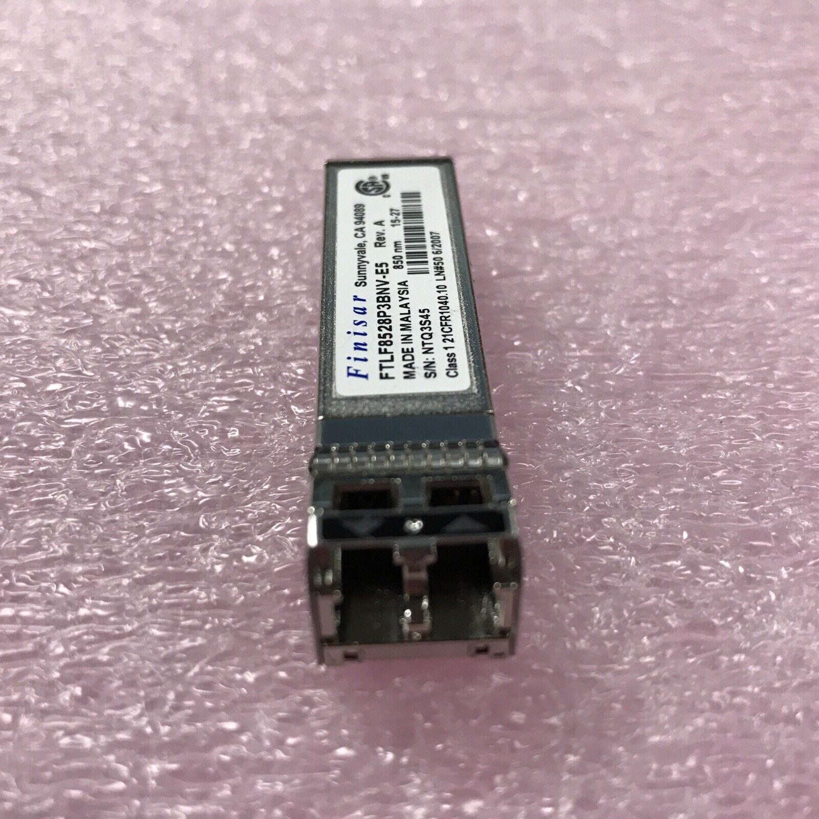Lot of 12 Finisar FTLF8528P3BNV-E5 8Gb SFP+ 100m SW Fiber Channel 019-078-045
