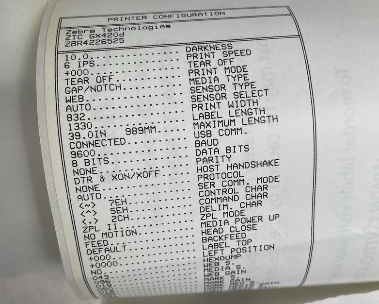 Zebra GX420t USB Thermal Transfer Label Printer Tested Missing Back Panel