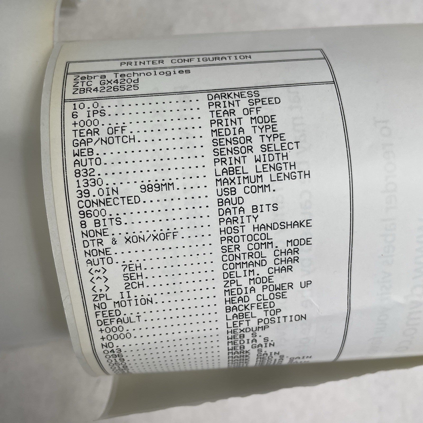 Zebra GX420t USB Thermal Transfer Label Printer Tested Missing Back Panel