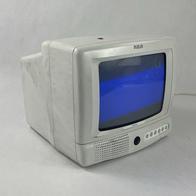 RCA 9” E09344 White CRT Tube TV No Remote Power Tested