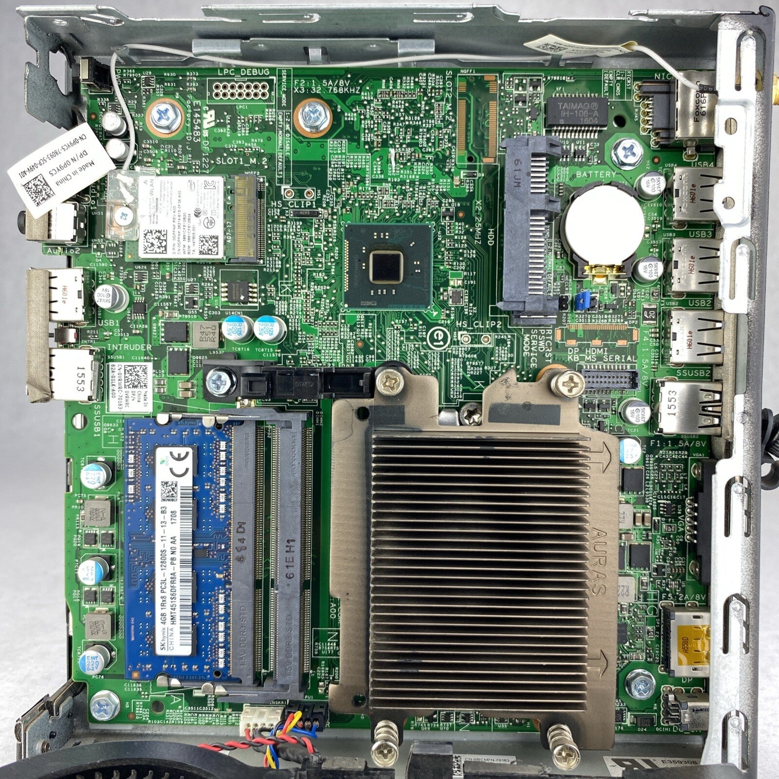 Dell OptiPlex 3020M Intel Core i3-4160T 3.10GHz 4GB RAM WiFi No AC No HDD OS