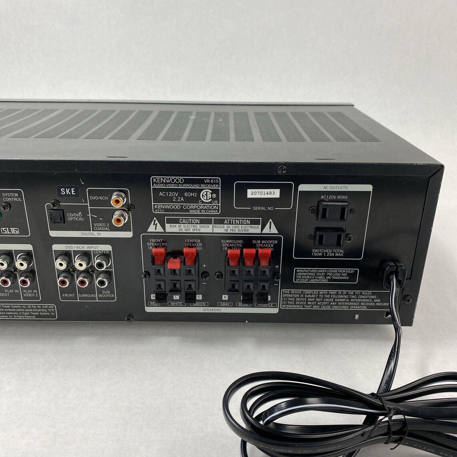 Kenwood VR-615 AV Surround Receiver