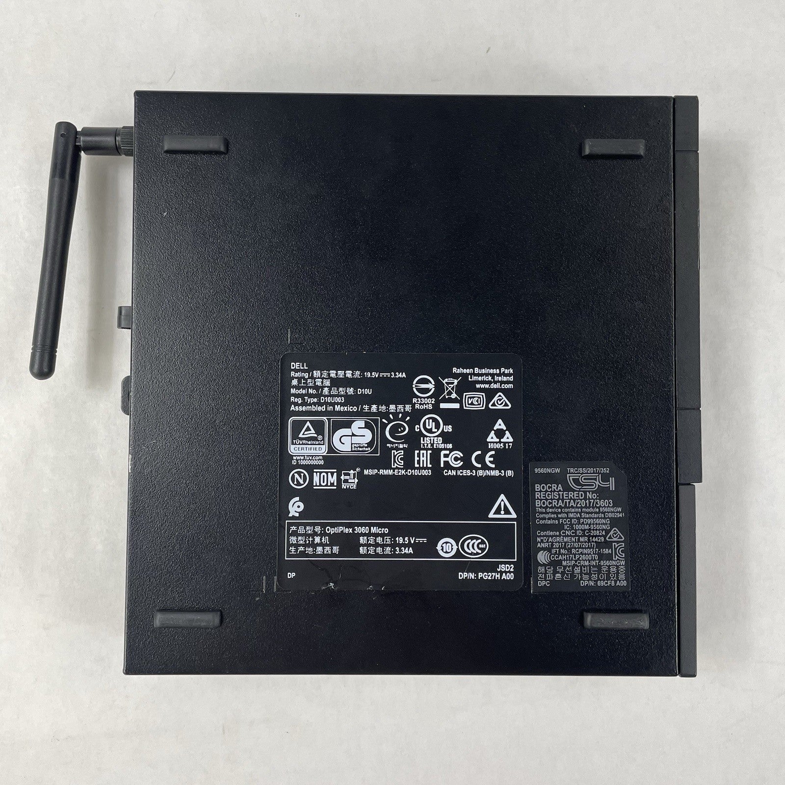 Dell Optiplex 3060 Micro i3-8100T 3.10 GHz 8 GB RAM W/AC No SSD/OS7