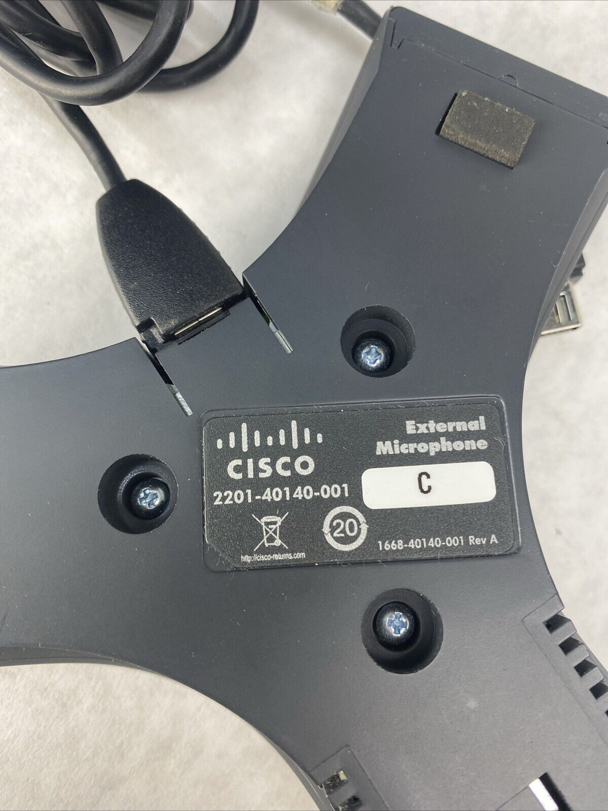 Lot( 4 ) Cisco 2201-40140-001 Wired Conference Speaker External Mic Pods w Cord