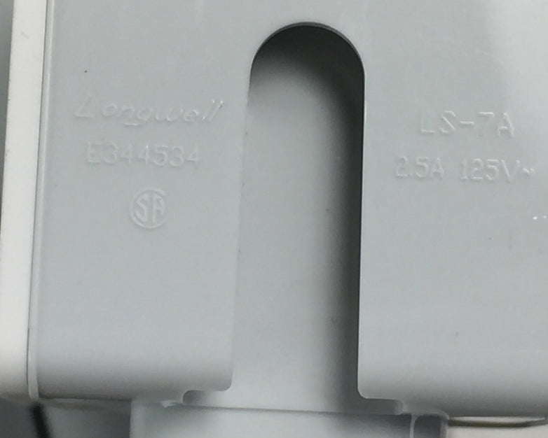 OEM Apple (Longwell)  E344535  LS-7A  2.5A 125V  6Ft  AC Power Cord