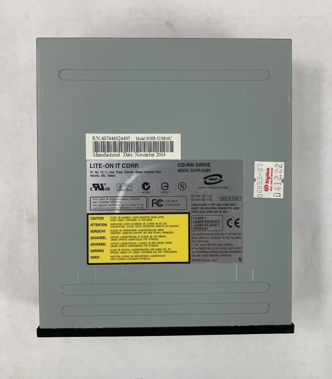 Lite-On SOHR-5238S CD-RW Disk Drive5
