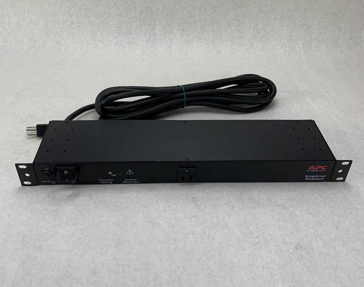APC SurgeArrest Rackmount NET9RMBLK 120V 15A Power Distribution Unit - Tested1
