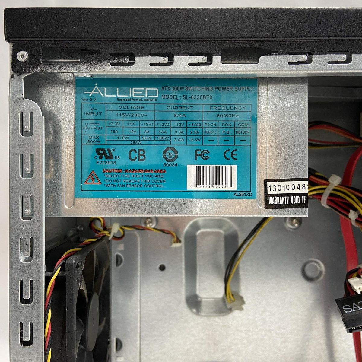 Nobilis I370M Micro Tower Computer Case Allied AL-A300ATX 300W PSU9