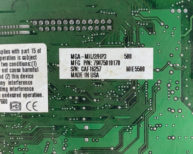 Matrox 5063-8777 Millennium PCI Video Graphics Card - Untested