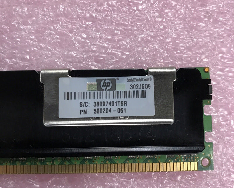 HP 8GB 2x4GB 4Rx8 PC3-8500R-7-10HP Server Ram MT36JSZ51272PDY-1G1D1DD