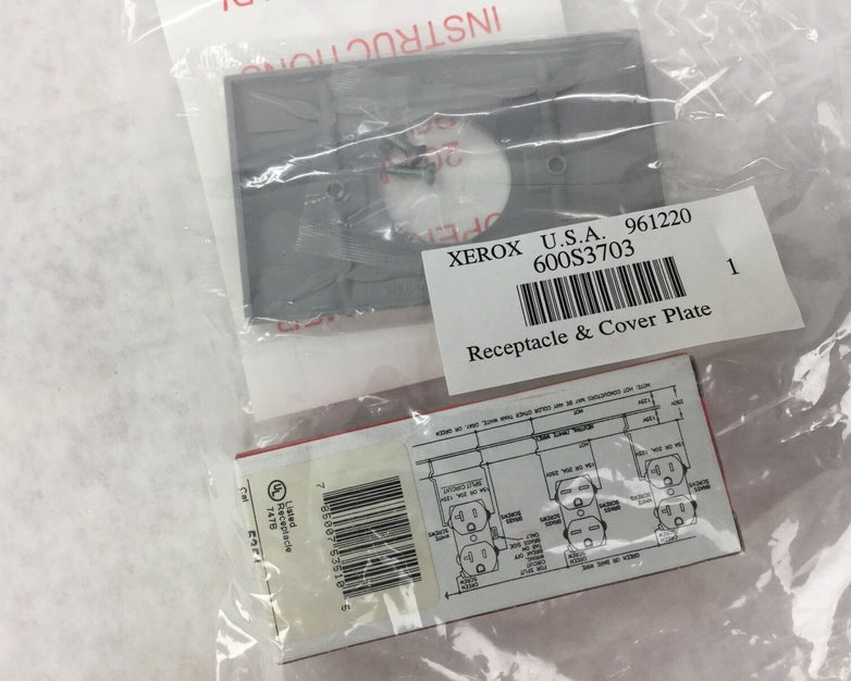XEROX 600S3703 Receptacle & Cover Plate New
