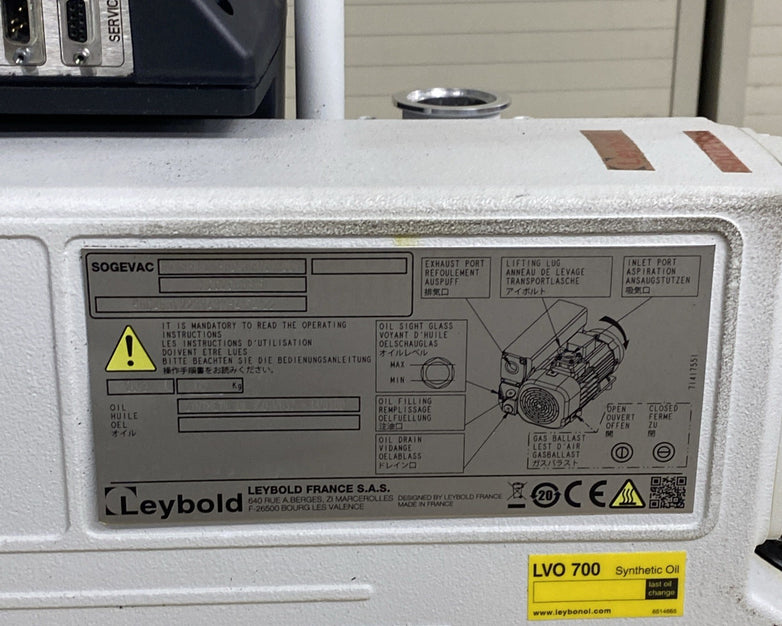 Leybold SOGEVAC SV40-65BIFC Vacuum Pump - Parts or Repair