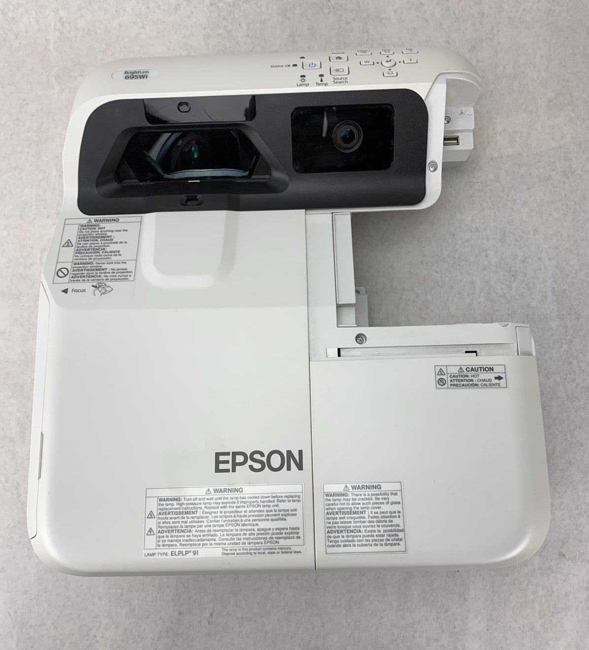 Epson PowerLite 695Wi H740A LCD Lamp Projector 1699 Lamp Hours - No Remote5