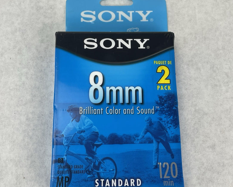 Sony 8mm Set Of 2 Videocassettes. Standard Grade P6-120MPL/2B. New Sealed
