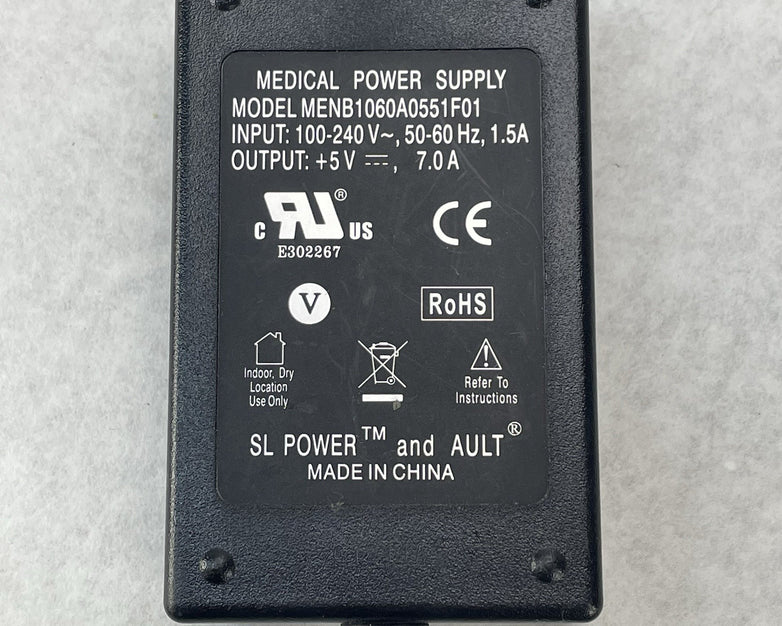 SL Power Medical PS 5V 7A MENB1060A0551F01 6-Pin AC Adapter with Cord