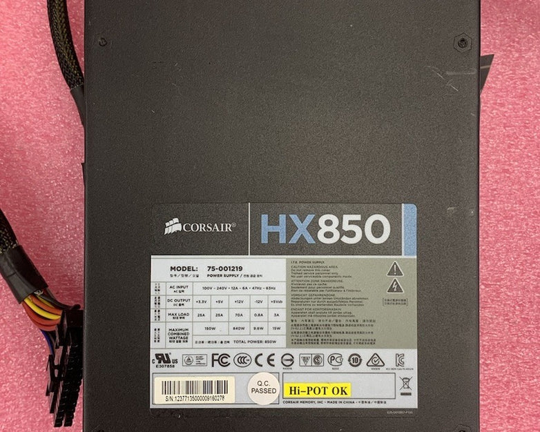 Corsair HX850 75-001219 850W Power Supply