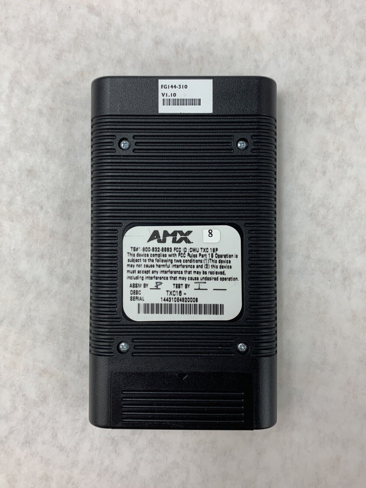 AMX 8 Button Transmitter FG144-310 Untested