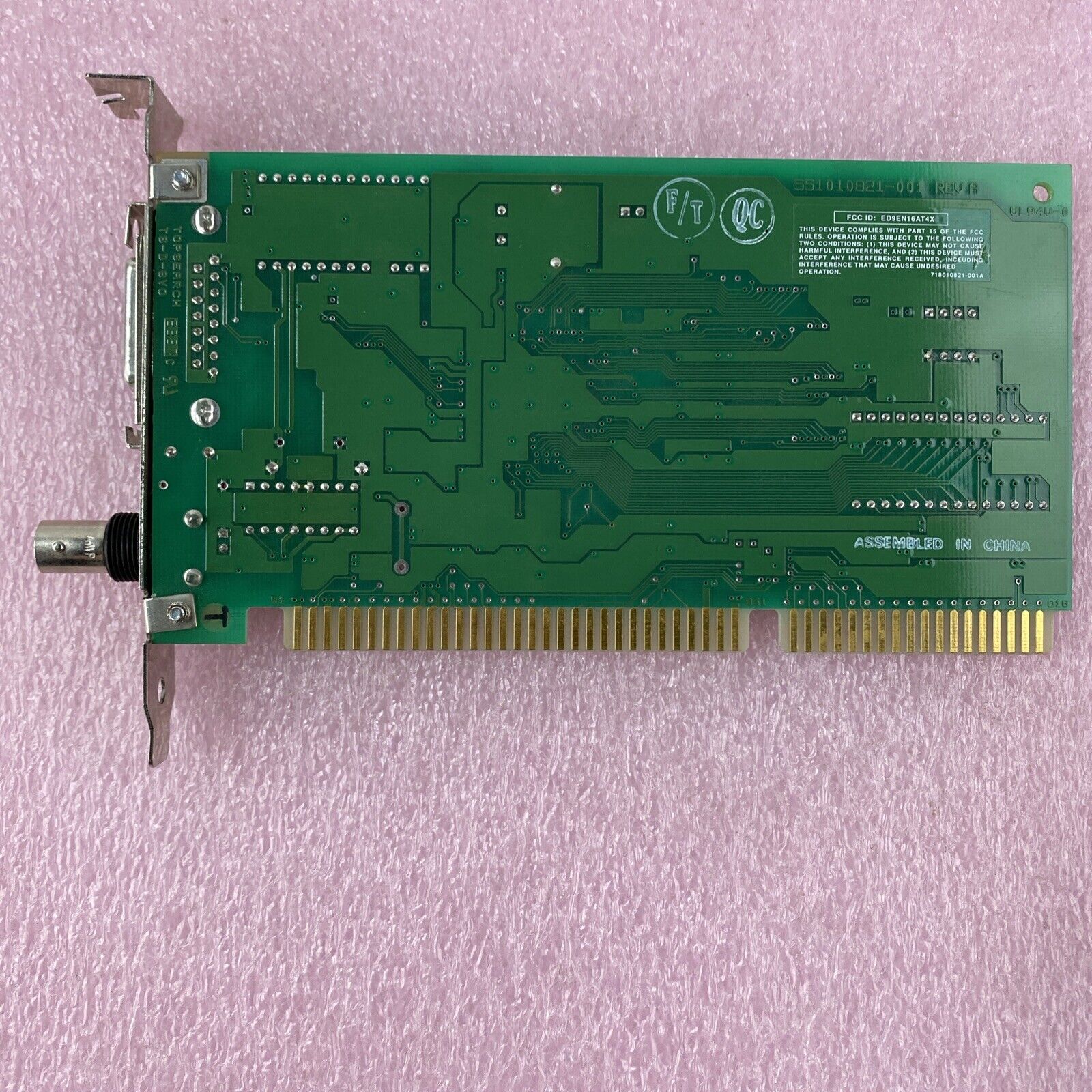 National Semiconductor 990010821-100 ISA Ethernet Adapter UNTESTED