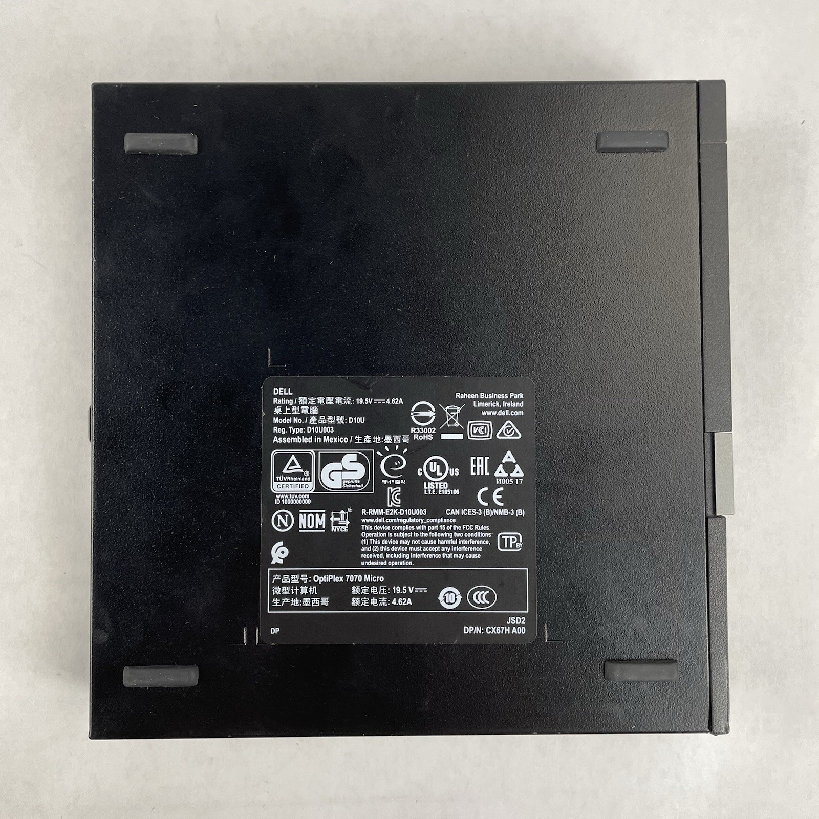 Dell Optiplex 7070 Micro i5-9500T 2.20 GHz 8 GB RAM W/AC No SSD/OS9