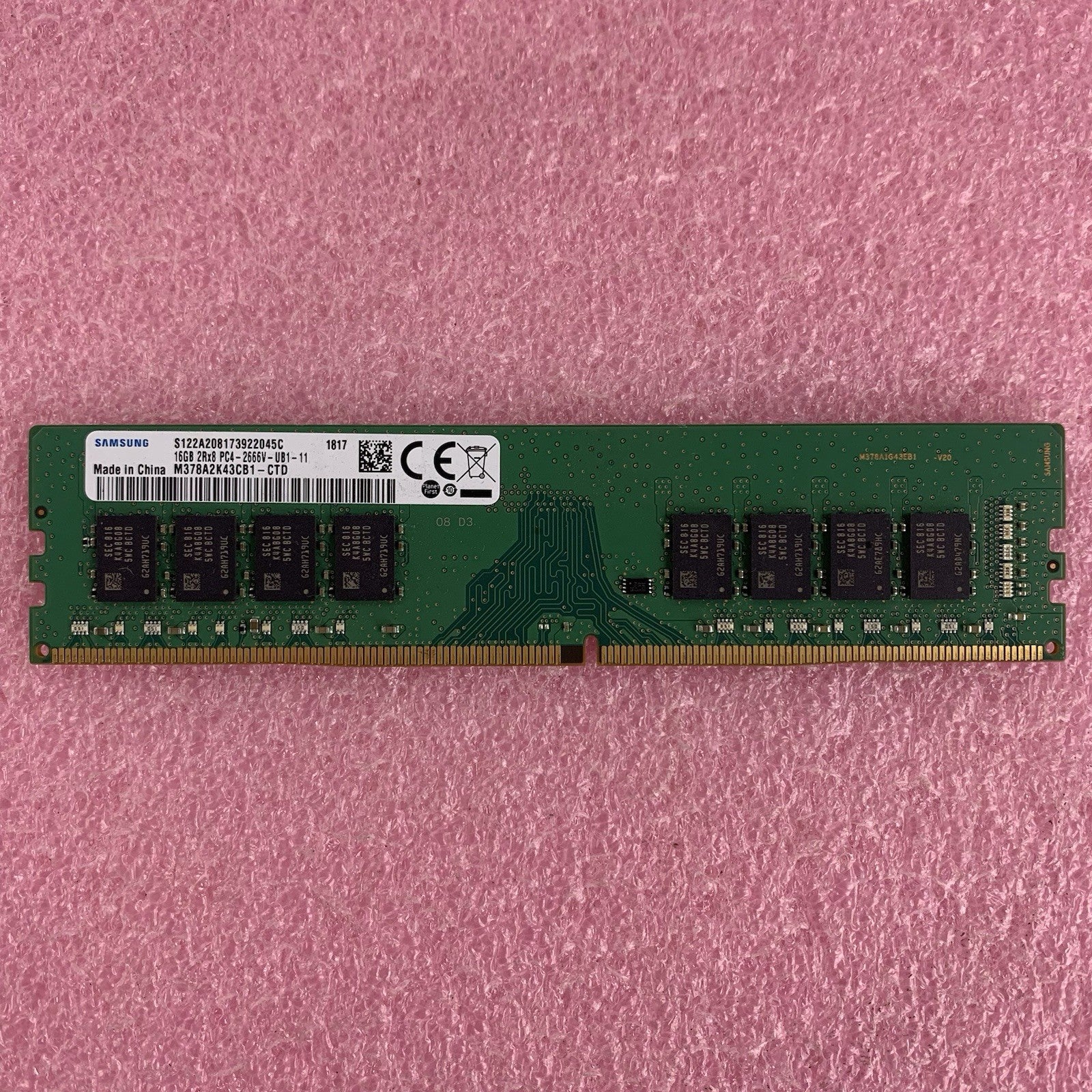 Samsung M378A2K43CB1-CTD 16 GB 2RX8 PC4-2666V PC Desktop Memory RAM1