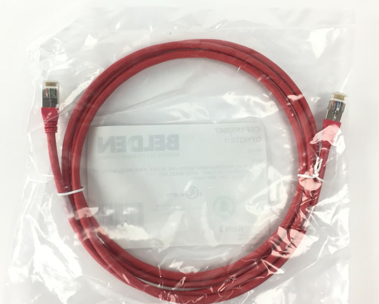 Belden C6F1102007 CAT6 Ethernet Patch Networking Cable 201739 Cord, RED, 7-Foot