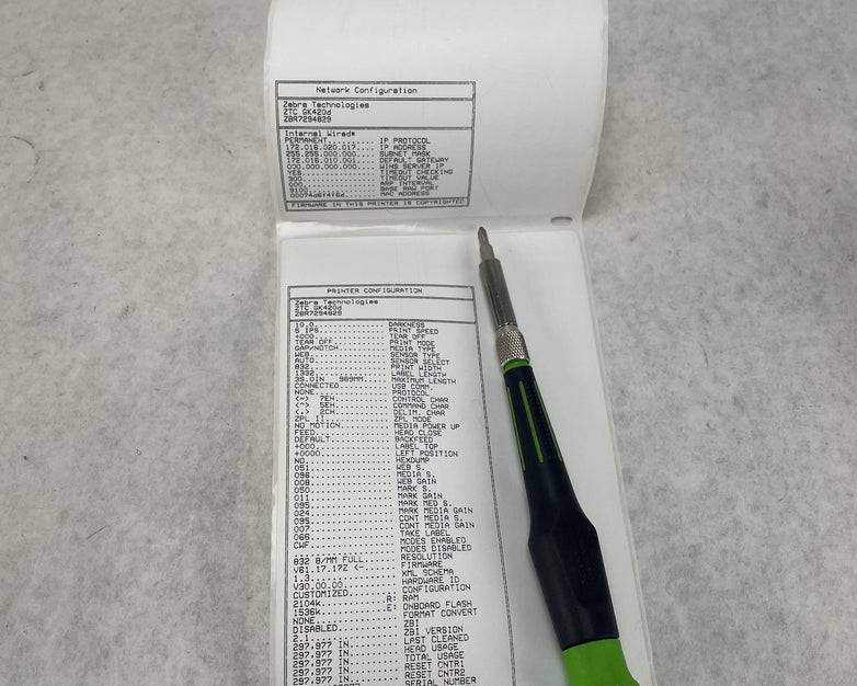 Zebra GK420D Direct Thermal Printer, Tested For Parts or Repair 297,991pgc