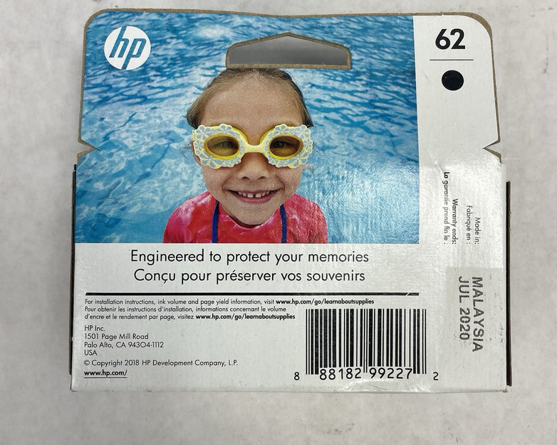 HP C2P04AN  Ink Cartridge Black Noir 62 Office Jet & Envy