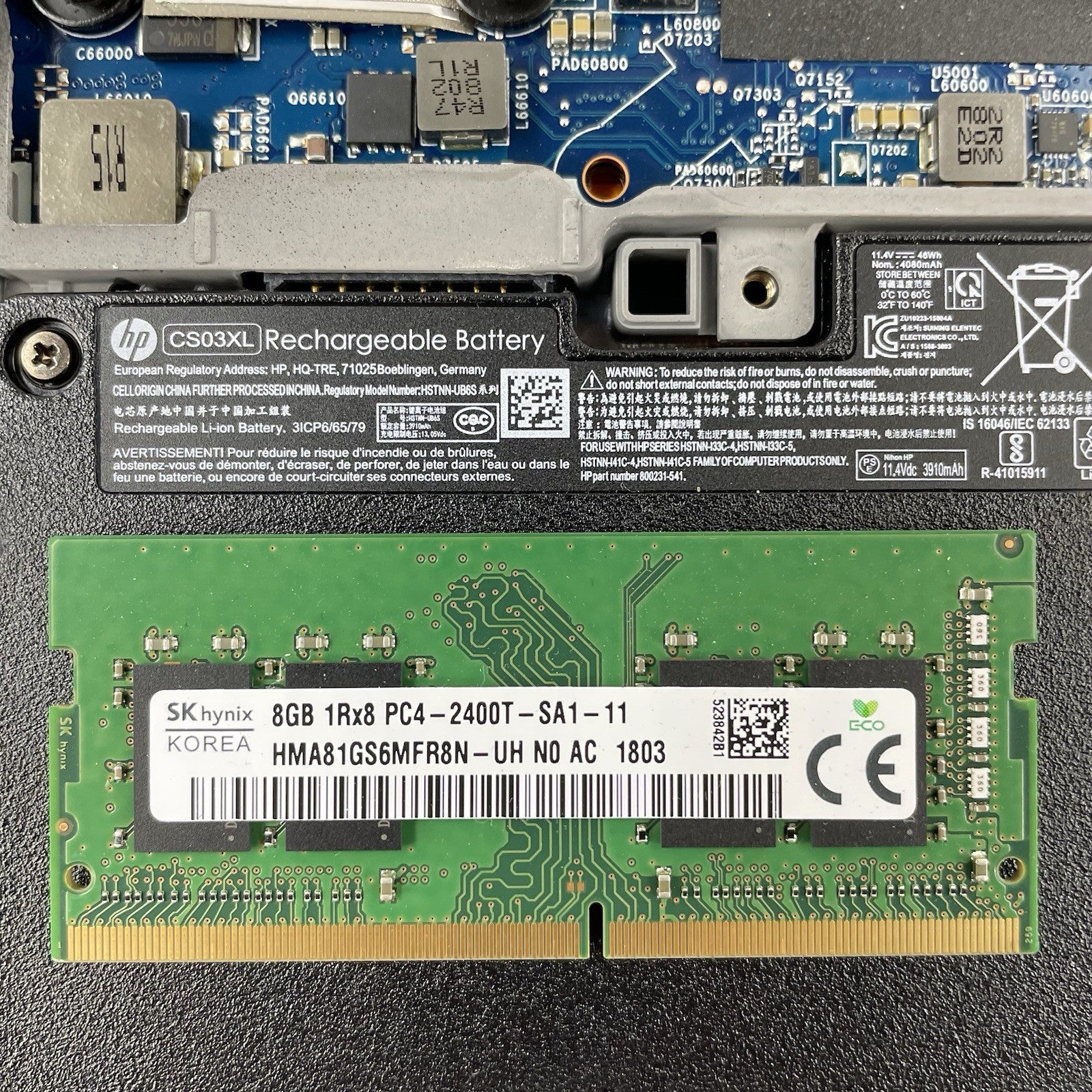HP EliteBook 850 G3 15.6" i7-6600U 2.60 GHz 8 GB RAM No SSD/OS/AC18