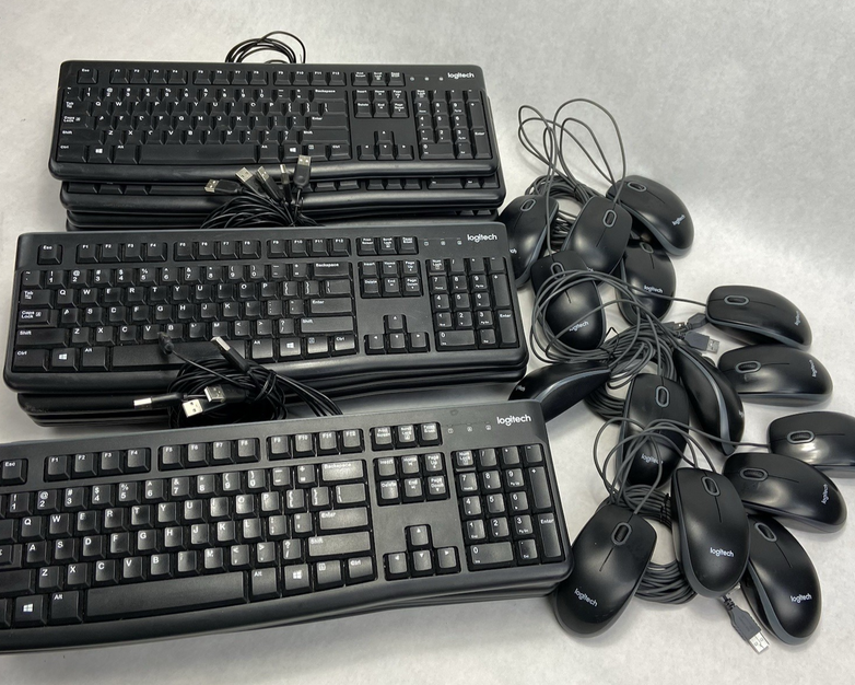 Logitech MK120 Wired Keyboard and Mouse Combo Lot of 15