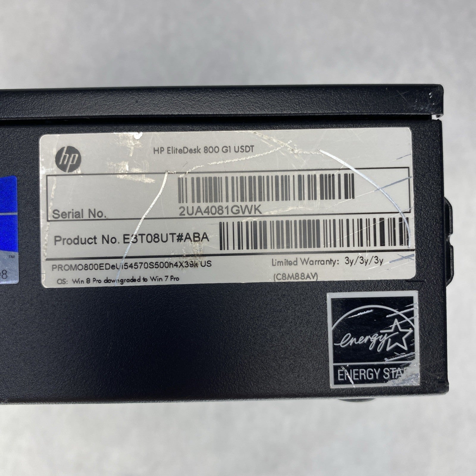 HP EliteDesk 800 G1 USDT Intel Core i5-4570s 2.90GHz 8GB RAM No Caddy AC HDD OS
