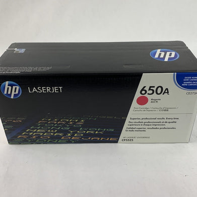HP LaserJet 650A CE273A Magenta Toner Cartridge Exp: Aug 2014