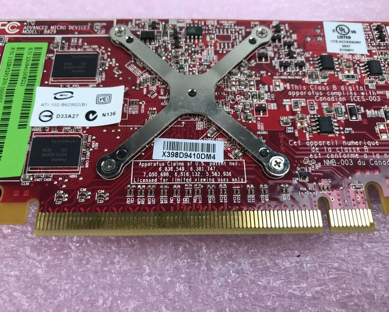 ATI Radeon HD 3450 PCIe Graphics Card AMD B629 Dell X398D DMS-59 (Lot of 2)